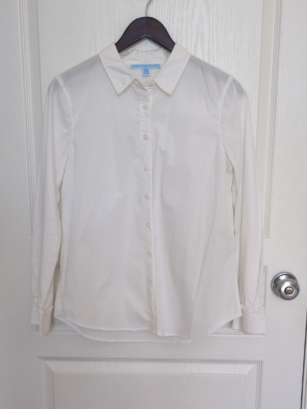 Draper James White Collared Button Shirt